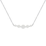 Les poulettes bijoux - collier chaine argent cinq perles de pierre de lune