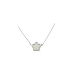 Les poulettes bijoux - collier chance en argent et nacre ivoire