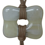 Les poulettes bijoux - collier et grand pendentif p�te de verre donuts - classics -