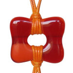 Les poulettes bijoux collier et grand pendentif p�te de verre donuts - classics - or