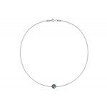 Les poulettes bijoux - collier la perle noire des poulettes - classics - gris clair