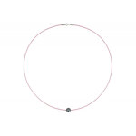 Les poulettes bijoux - collier la perle noire des poulettes - classics - rose