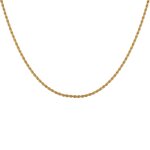 Les poulettes bijoux - collier plaqu� or mailles corde 3mm