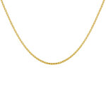 Les poulettes bijoux - collier plaqu� or mailles grain de riz