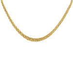 Les poulettes bijoux - collier plaqu� or maille palmier