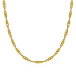 Les poulettes bijoux collier plaqu� or maille torsad�e - taille 50cm