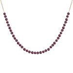 Les poulettes bijoux - collier plaqu� or perles facett�es de grenat