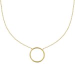 Les poulettes bijoux - collier plaqu� or petit cercle