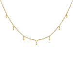 Les poulettes bijoux - collier plaqu� or torsades et perles