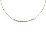 Les poulettes bijoux - collier rang de perles plaqu� or