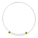 Les poulettes bijoux - collier ras de cou 2 cubes d'ambre - classics - marron clair