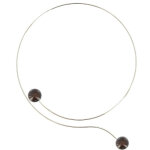 Les poulettes bijoux - collier ras de cou argent 925 2 perles de culture 11 mm - cla