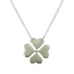 Les poulettes bijoux - collier tr�fle argent 925