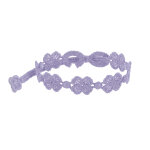 Les poulettes bijoux - cruciani bracelet dentelle 7 tr�fles mauve