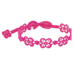 Les poulettes bijoux - cruciani bracelet dentelle happy fuchsia