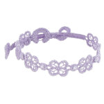 Les poulettes bijoux - cruciani bracelet dentelle happy lilas