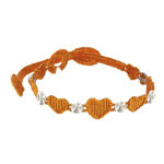 Les poulettes bijoux - cruciani bracelet dentelle heartbeat et hemisph�re argent - o