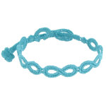 Les poulettes bijoux - cruciani bracelet dentelle infini bleu m�thyl�ne