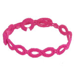 Les poulettes bijoux - cruciani bracelet dentelle infini fuchsia