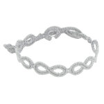 Les poulettes bijoux - cruciani bracelet dentelle infini gris clair