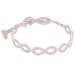Les poulettes bijoux - cruciani bracelet dentelle infini lurex rose