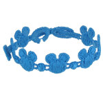 Les poulettes bijoux - cruciani bracelet dentelle souris azur