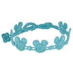 Les poulettes bijoux - cruciani bracelet dentelle souris bleu m�thyl�ne