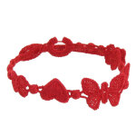 Les poulettes bijoux - cruciani bracelet dentelle univers rouge