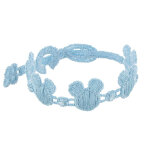 Les poulettes bijoux - cruciani bracelet enfant dentelle souris bleu ciel