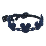 Les poulettes bijoux - cruciani bracelet enfant dentelle souris bleu navy