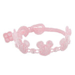 Les poulettes bijoux cruciani bracelet enfant dentelle souris rose clair
