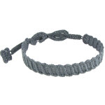 Les poulettes bijoux - cruciani bracelet homme dentelle mariano gris clair