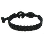 Les poulettes bijoux cruciani bracelet homme dentelle mariano noir