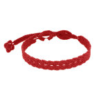 Les poulettes bijoux - cruciani bracelet homme dentelle prosp�rit� rouge
