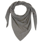 Les poulettes bijoux - echarpe 100% cachemire 2 fils triangle classics - gris