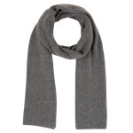 Les poulettes bijoux - echarpe 100% cachemire 4 fils 172 cm x 29cm classics - gris