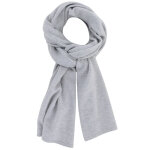 Les poulettes bijoux - echarpe 100% cachemire r�cr� uni 2 fils 30cm x 170cm - gris c