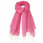 Les poulettes bijoux - echarpe 100% voile de coton - fuchsia