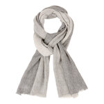 Les poulettes bijoux - echarpe cachemire et laine gris fonc� et gris clair