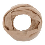 Les poulettes bijoux - echarpe tube 100% cachemire 2 fils classics - beige