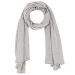 Les poulettes bijoux - etole 100 % cachemire 2 fils et lurex classics - gris clair