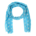 Les poulettes bijoux - foulard etoiles 100% laine colors - bleu navy