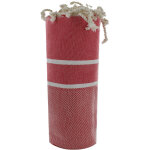 Les poulettes bijoux - fouta drap plage et hammam coton chevrons couleur rouge