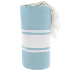 Les poulettes bijoux - fouta drap plage et hammam coton couleur bleu ciel