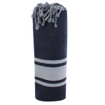 Les poulettes bijoux - fouta drap plage et hammam coton couleur bleu fonc�