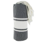 Les poulettes bijoux - fouta drap plage et hammam coton couleur gris