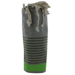 Les poulettes bijoux - fouta drap plage et hammam coton couleur gris clair ray� kaki