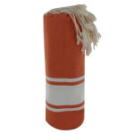 Les poulettes bijoux - fouta drap plage et hammam coton couleur orange carotte