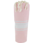 Les poulettes bijoux - fouta drap plage et hammam coton couleur rose clair