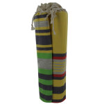 Les poulettes bijoux - fouta drap plage et hammam coton jaune ray� vert rouge et noir